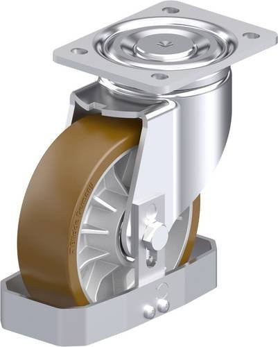 Blickle Stahlblech-Lenkrolle LH-ALB 162K-FS in Silber mit 160 mm Rad-Durchmesser und 900 kg Tragfähigkeit - Bild 1