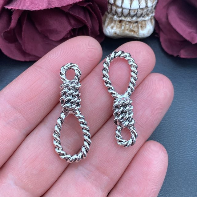 LKLRYWBD Charms Anhänger, Antik Silber, 38*14mm, Unisex - Bild 1