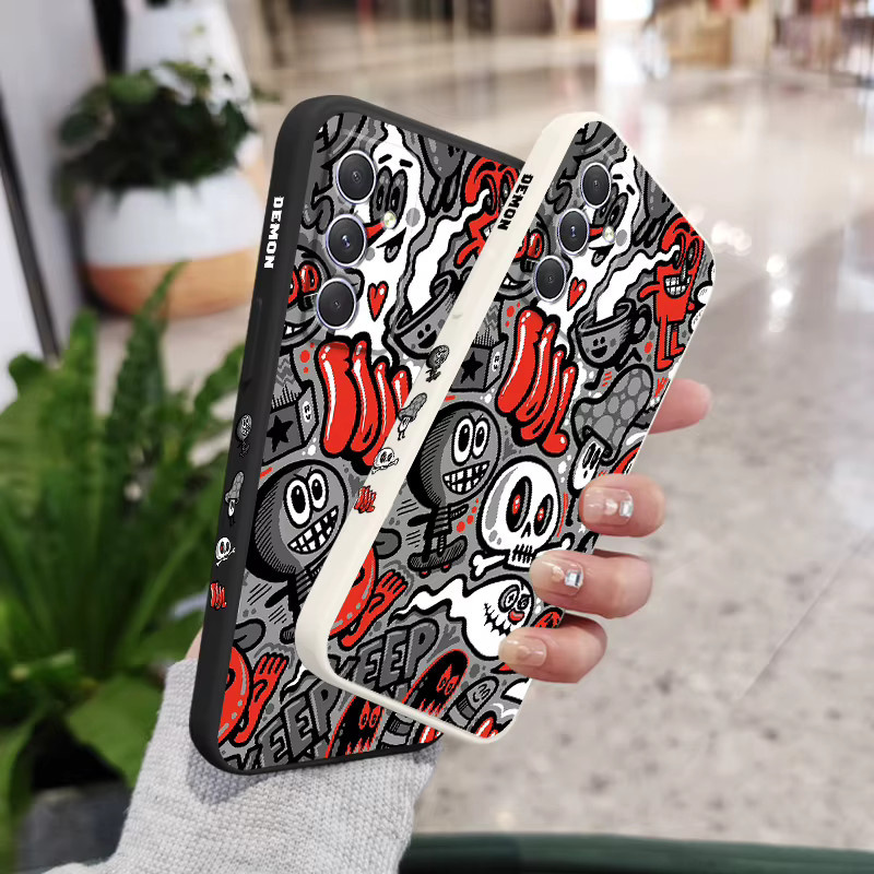 Ghost Skull Handyhülle für Samsung Galaxy A-Serie in Green Multicolour (kompatibel mit 4G und 5G Modellen) - Bild 6