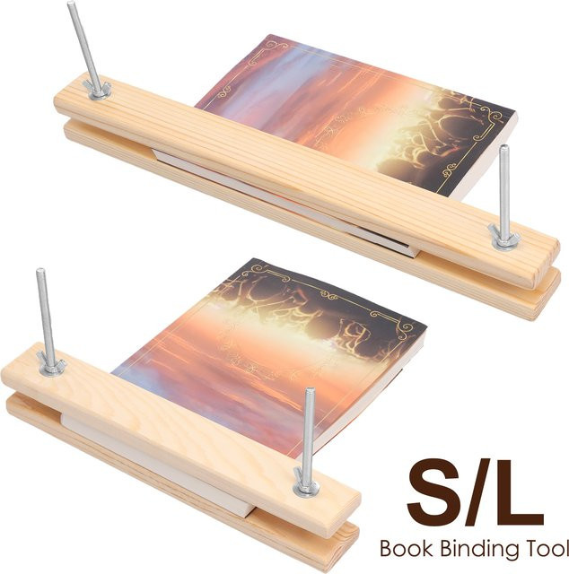 Multifunktionales Buchbindepressen-Set aus Holz in Braun mit DIY-Zubehör für Grußkarten, Etiketten und Bindewerkzeuge - Bild 1