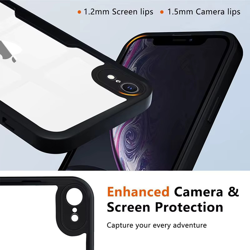 ZEKS 360-Grad Ganzkörper-Schutzhülle mit integriertem Displayschutz für iPhone 15 14 13 12 11 Pro Max Plus XS XR in Transparent oder Schwarz - Bild 2
