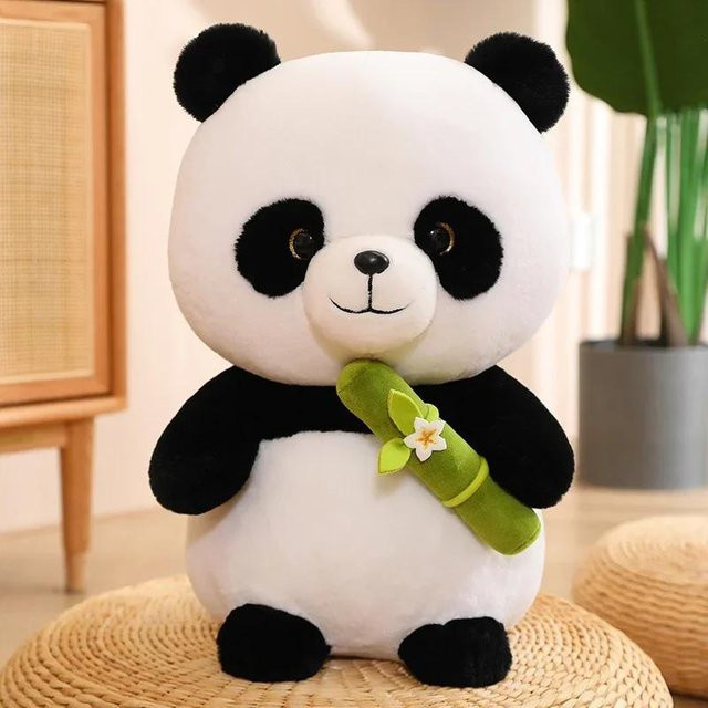 Kawaii Panda Puppe Plüschtier, weiß, ab 14 Jahre - Bild 1