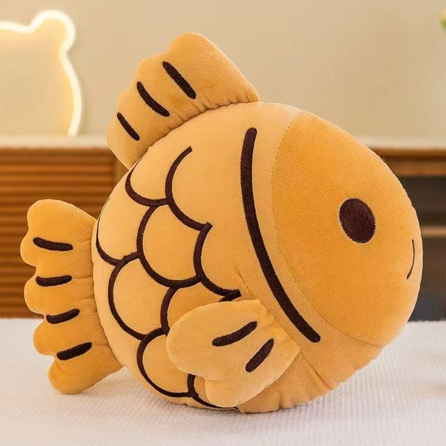 Binchi Fitness Japan Taiyaki Brauner Schnapper Fisch Plüschkissen, Orange, ab 14 Jahren - Bild 1
