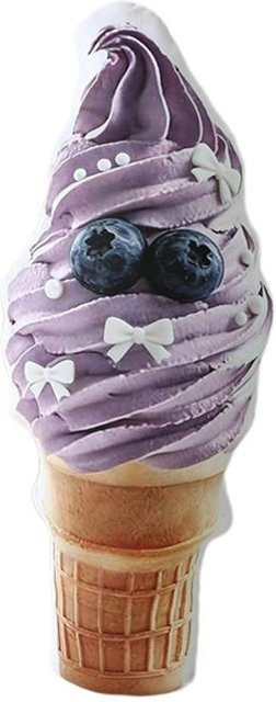 Yiran toy Eiswaffel Plüschkissen mit Grafikprint in Lila - Bild 1