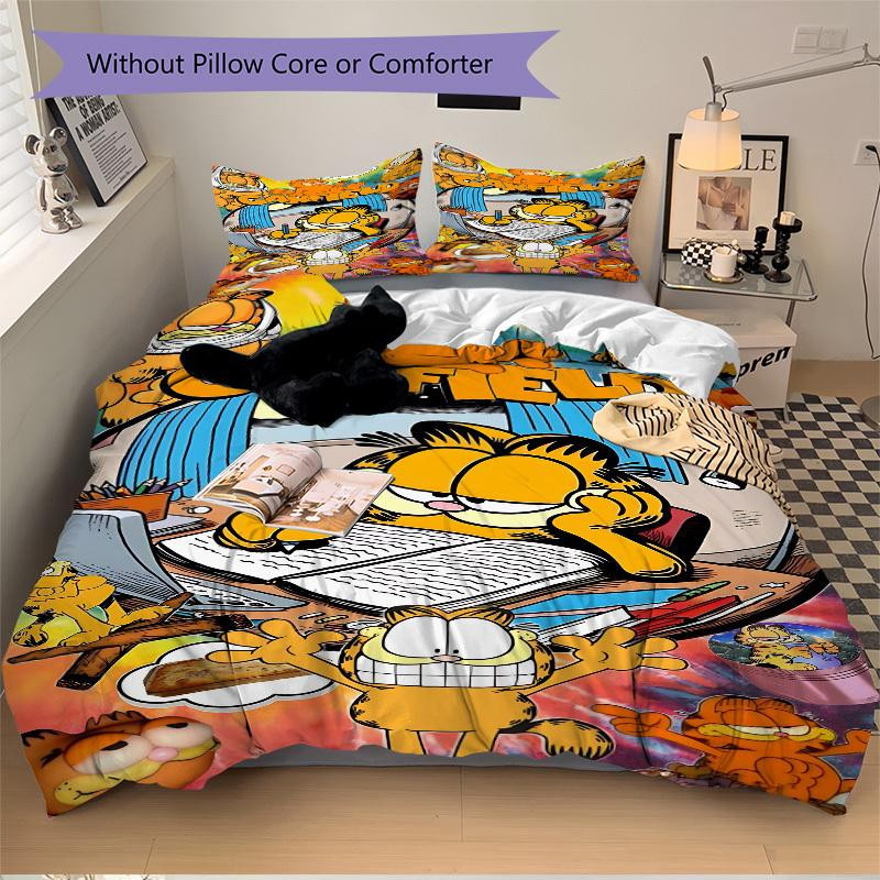 3er Set Garfield Comic Bettwäsche aus Polyester, Mehrfarbig, B/H: 155 x 200 cm - Bild 2