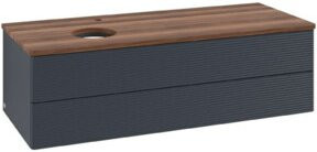 V&B Waschtischunterschrank Antao mit Frontstruktur in Blau, lackiert, B/T/H: 120 x 50 x 50 cm - Bild 1