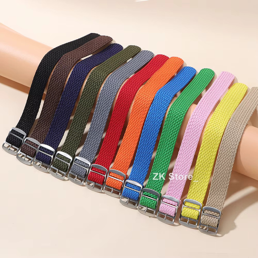 qinband Uhrenarmband Perlon-Webband, Textil/NATO, Bunt, Unisex - Bild 2