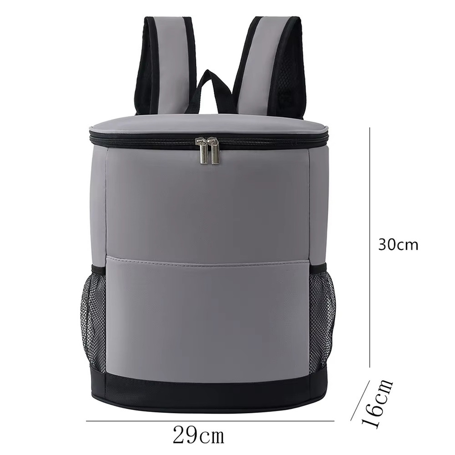 DIDA BEAR Thermo-Lunch-Tasche mit 15 l Volumen, isolierte Lebensmittelbox aus Oxford-Stoff in Schwarz und Grau - Bild 3
