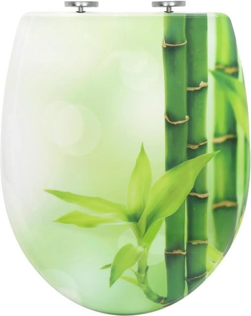 WOLTU WC-Sitz aus Duroplast in Weiß mit Soft-Close-Absenkautomatik und Schnellbefestigung, oval, Breite: 45,5 cm, Tiefe: 37,1 cm, Höhe: 2,3 cm - Bild 1