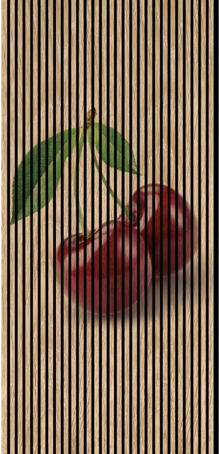 FN Acustico Akustikplatte Kirsche aus PET und MDF, Farbe: Kirsche, H x B x T: 2.400 x 1.133 x 19 mm - Bild 1