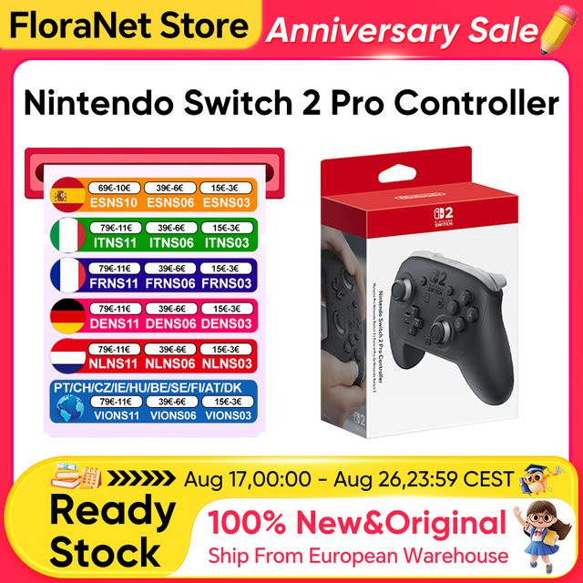 Kabelloser Bluetooth Controller für Nintendo Switch in Schwarz mit optimiertem Tastendesign und präziser Spielsteuerung - Bild 1