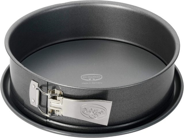 Dr. Oetker Springform Back-Harmonie mit Flach- und Rohrboden, Durchmesser: 24 cm, Grau, Antihaftbeschichtung - Bild 1
