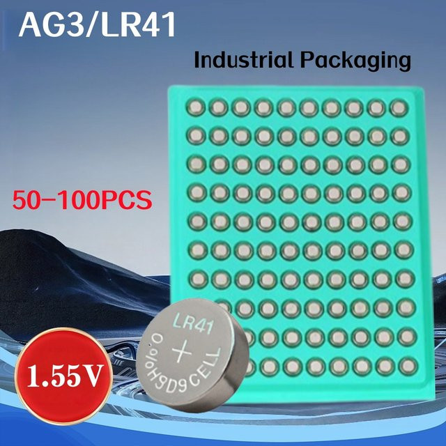 Yuform LR41 AG3 Knopfzellen Alkalibatterien 1,55V für Taschenrechner, Uhren und Lampen - Bild 1