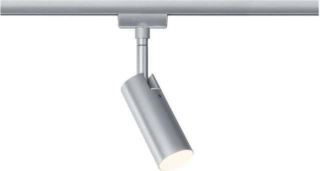 Paulmann URail LED Schienenspot Tubo Einzelspot, 4W, 150lm, 3000K Warmweiß, Chrom Matt - Bild 1