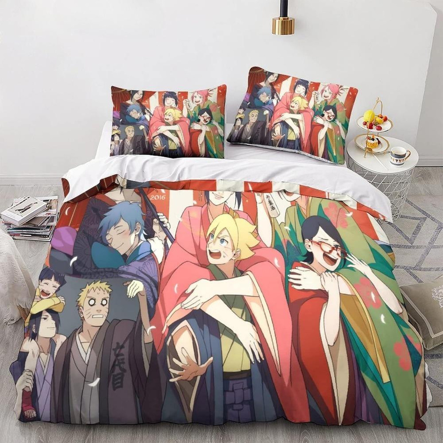 JMG Household Supplies Naruto Anime Mikrofaser Bettwäscheset mit Reißverschluss, 3-teilig, B: 90 cm, L: 200 cm - Bild 3