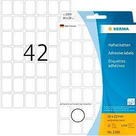Herma Universal-Vielzwecketiketten, weiß, B: 16 mm, H: 22 mm - Bild 1