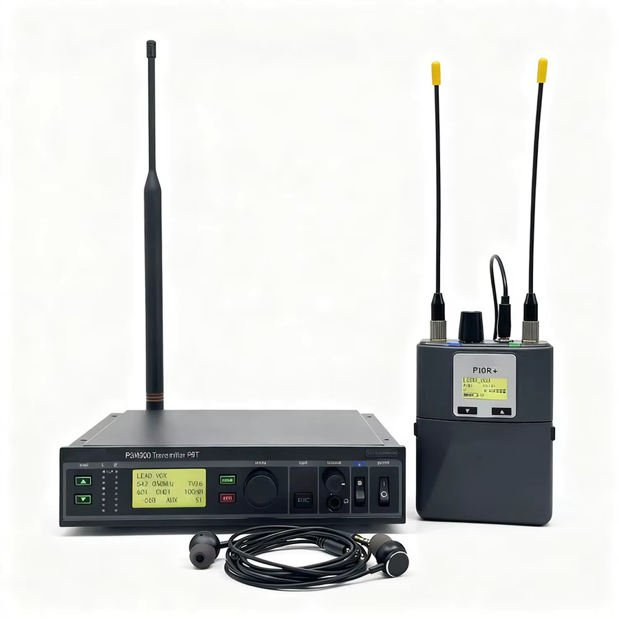 Shenndare PSM900 Professionelles Drahtloses In-Ear Monitoring System UHF Stereo mit Sender, Empfänger und Bodypack in Schwarz - Bild 2