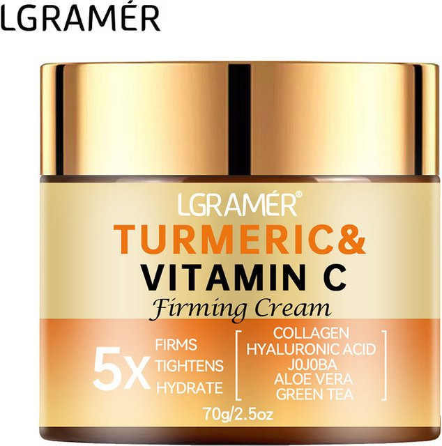 LGRAMER Kurkuma-Gesichtscreme mit Vitamin C und Kollagen, Unisex - Bild 1
