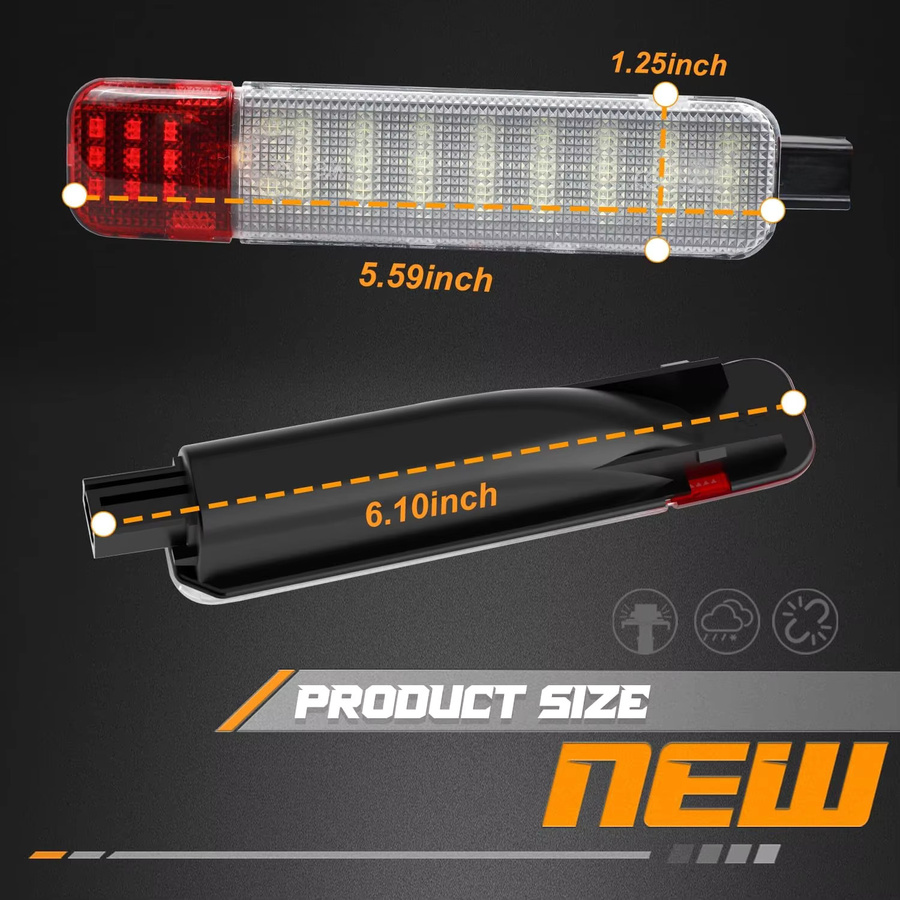 2 Stück LED Türverkleidungsleuchten für Chevy GMC C/K 1500 2500 3500 Tahoe Yukon Baujahre 1997–2006 in Hell - Bild 4