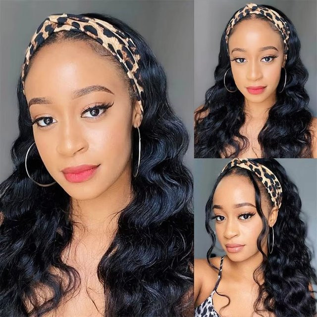 Dula A Hair Stirnband-Perücke aus Echthaar, Body Wave, 180 Dichte, Remy Indisches Haar - Bild 1