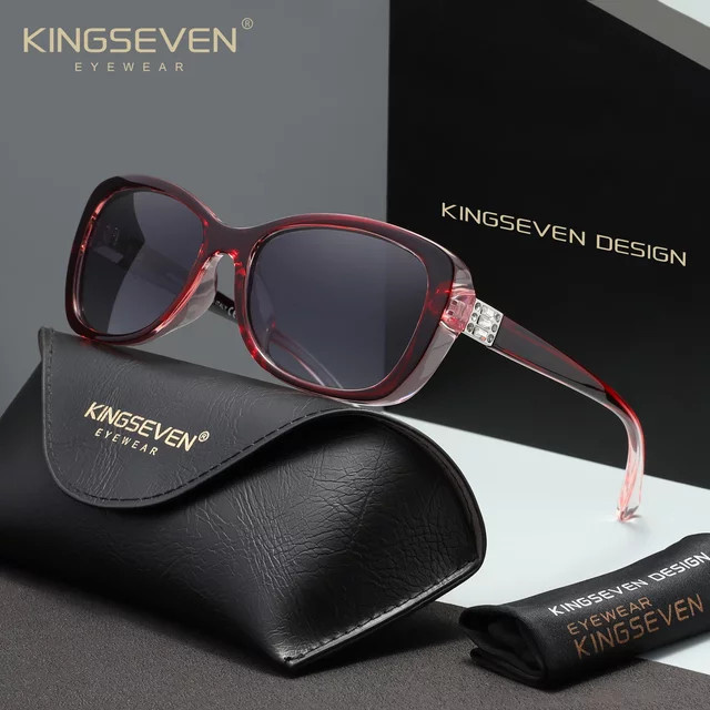 KINGSEVEN Sonnenbrille, Oval, Vollrand, Kunststoff, Damen - Bild 1
