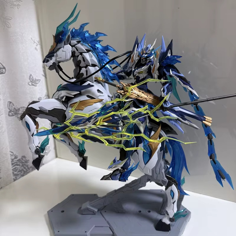 Bandai Zhao Yun Yulan Weißer Drache Pferd, Legierung Skelett Bewegliches Modell, Weiß - Bild 4