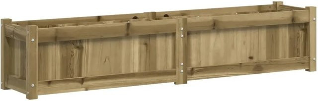 vidaXL Pflanzkübel aus imprägniertem Kiefernholz in Braun, B/T/H: 150 x 31 x 31 cm - Bild 1