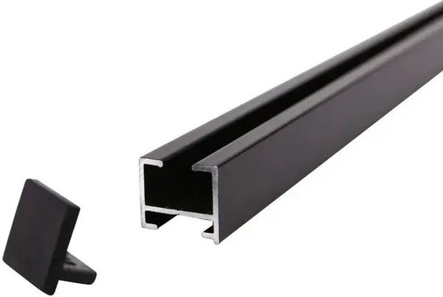 Deco-Raum Gardinenschiene Square gerade Schwarz Deckenmontage Länge: 210 cm - Bild 1