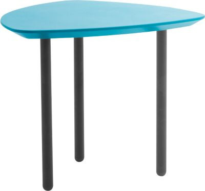 Beistelltisch Leyform EOS in Pastellblau mit MDF-Tischplatte und Stahlrohrfüßen, B: 55,0 cm, T: 51,0 cm, H: 46,0 cm - Bild 1