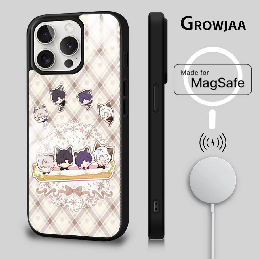 MagSafe Spiegel Handyhülle Cartoon Liebe und Deepspace für Apple iPhone 11 bis 17 Pro Max Plus Mini in Multicolour - Bild 2