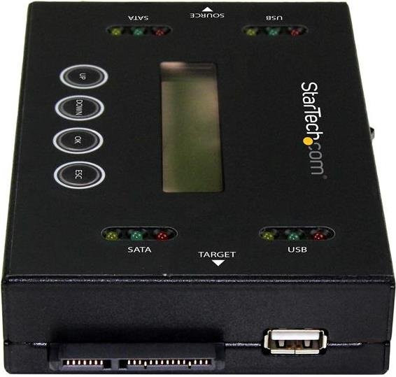 StarTech.com Laufwerks Duplizierer und Löscher für USB Sticks sowie 2,5 und 3,5 Zoll SATA Laufwerke in Schwarz - Bild 1