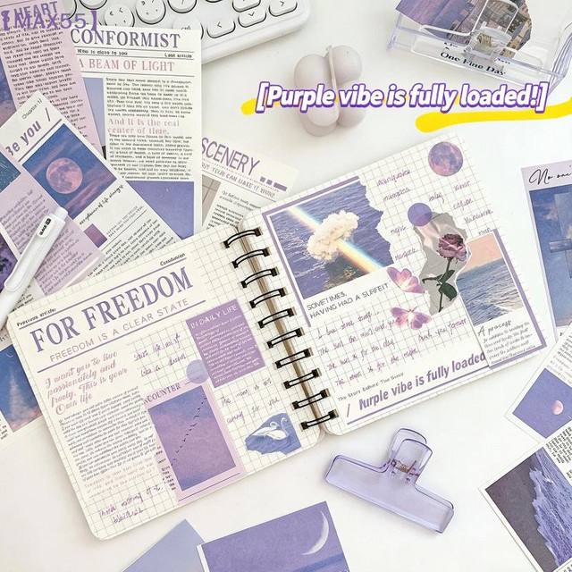 MAX-55 Romantische Trilogie-Serie dekorative Wandaufkleber aus Papier in Multicolour für DIY-Tagebuch und Scrapbook-Kunst - Bild 1