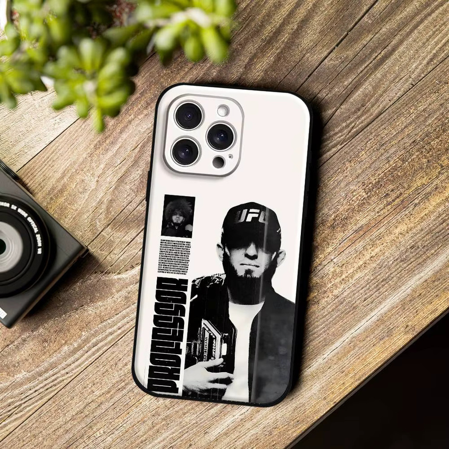 P4P Islam M-Makhachev Handyhülle für iPhone 11 bis 17 Pro Max Plus Mini aus weichem TPU in Weiß - Bild 5