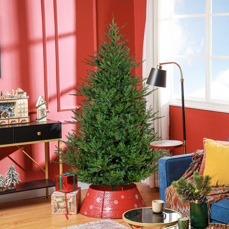 HOMCOM künstlicher Weihnachtsbaum in Grün mit 2380 Spitzen und klappbarem Metallständer, Höhe: 183 cm - Bild 2