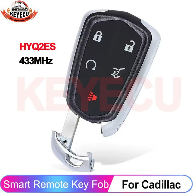 KEYECU Smart Key Remote Fob für Cadillac XT4 XT5 XT6 2020-2023, 433 MHz, FCC ID: HYQ2ES, ID46 Chip, Farbe: Schwarz, P/N: 13522879 - Bild 1