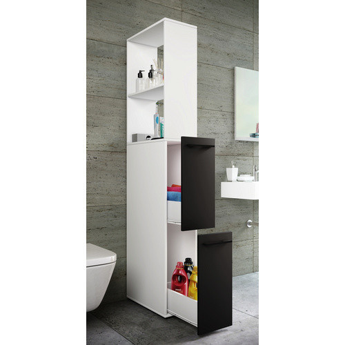 VCM Mehrzweckschrank Sadilo XL aus Holz in Weiß oder Anthrazit, B/T/H: 25 x 50 x 183 cm - Bild 2