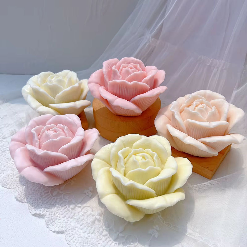 SANZON Silikonform für Rosen-Kerzen zur Gestaltung von Blumen-Kerzen als Geschenkidee für Valentinstag und Jubiläen - Bild 2