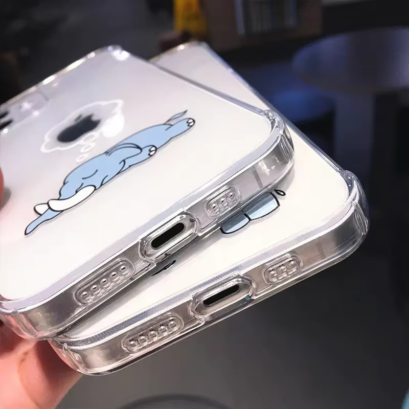 Remazy Stoßfeste Softcover Handyhülle mit Tier-Design für iPhone 11 bis iPhone 17 Pro Max, Transparent - Bild 2