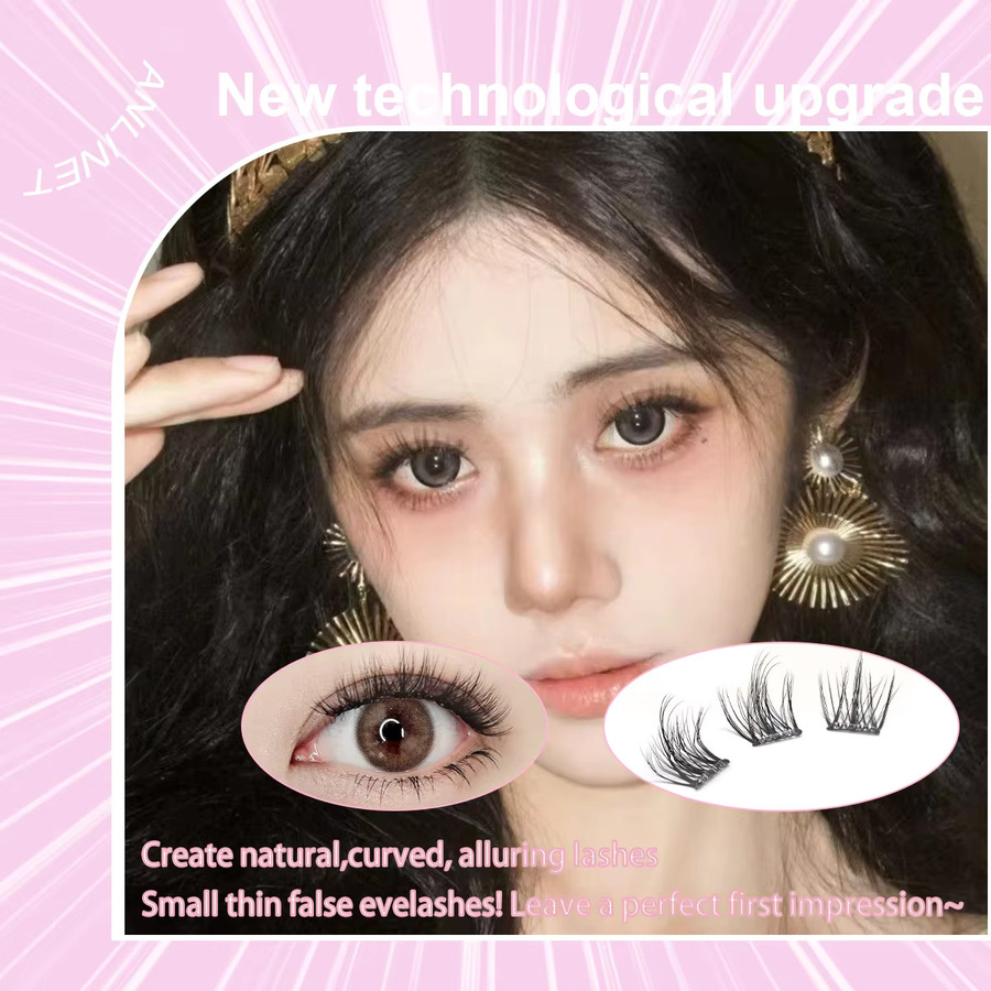 zhonghuirong Künstliche Wimpern, 100 Stück, C-Curl, 5D, Unisex - Bild 3
