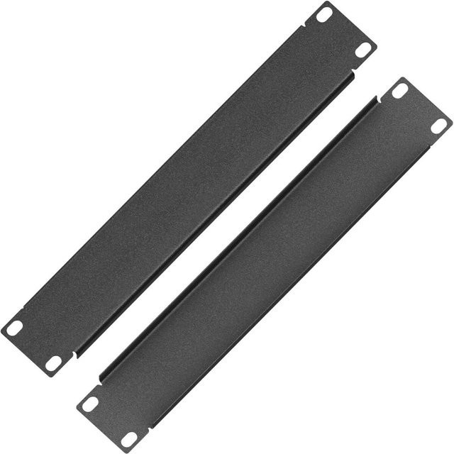 hb-digital Rackblende 10 Zoll 1HE aus Stahl in Schwarz - Bild 1
