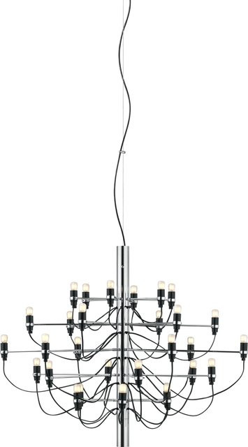 Flos 2097 30 Frosted Bulbs Pendelleuchte in Silber mit transparenten Glaskugeln - Bild 1