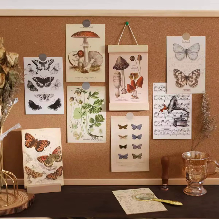30 Stück Vintage Postkarten mit Retro Waldtieren und Pflanzen für DIY Scrapbooking und kreatives Schreiben, Mehrfarbig - Bild 2