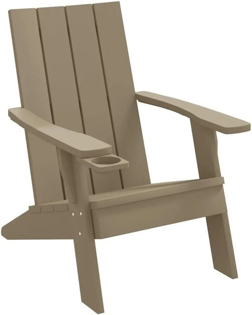 Furnicato Adirondack Gartenstuhl aus Polypropylen in Braun, B/T/H: 75 x 88,5 x 89,5 cm - Bild 1