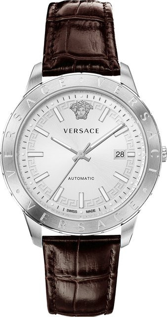 Versace Automatik Herrenuhr, Edelstahl, 43 mm, Silber, 5 ATM - Bild 1