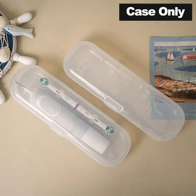 Tragbares Reiseetui von qlebaby für Oral B elektrische Zahnbürsten, universelle Aufbewahrungsbox und Schutzhülle, Schwarz/Transparent - Bild 1