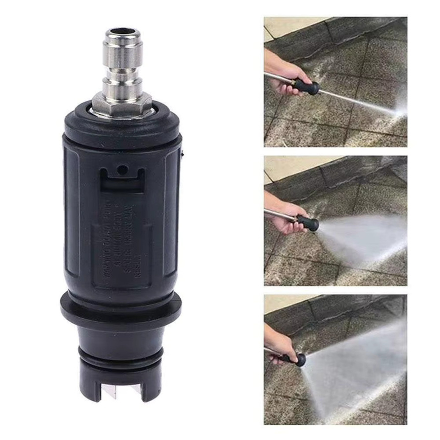 DAZZLEEX Turbo Düse für Hochdruckreiniger mit 1/4 Winkel und rotierender Spray Spitze in Schwarz - Bild 5