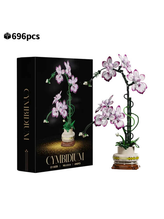 HUATEC Orchideen-Baustein-Set, Blumenstrauß Phalaenopsis, 696 Teile, ab 12 Jahre - Bild 4