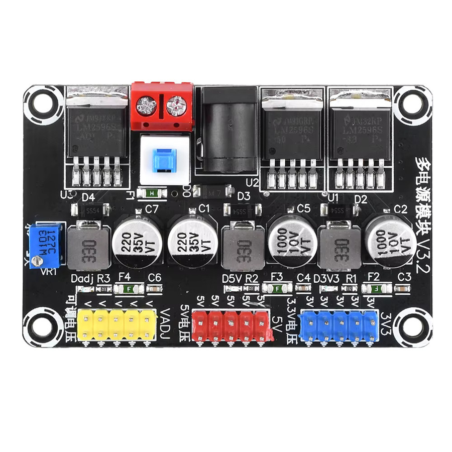 Gaqqee LM2596 DC7-25V zu DC3.3V/5V Einstellbares Step-Down-Modul in Schwarz - Bild 2