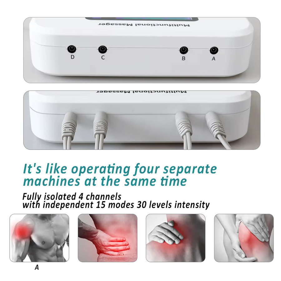 Raiuleko Multifunktionales Massagegerät, TENS EMS, 8 Pads, Unisex - Bild 3