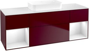 V&B Waschtischunterschrank Finion in Weiß lackiert, B/T/H: 160 x 50,1 x 50,1 cm - Bild 1